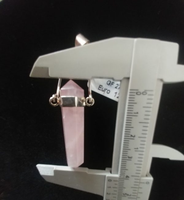 Rose Quartz Crystal Point Pendant #1 - Image 2