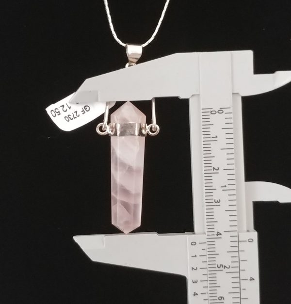 Rose Quartz Crystal Point Pendant #3 - Image 2