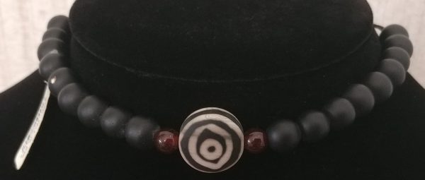 Adjustable Black Bead Bracelet #1