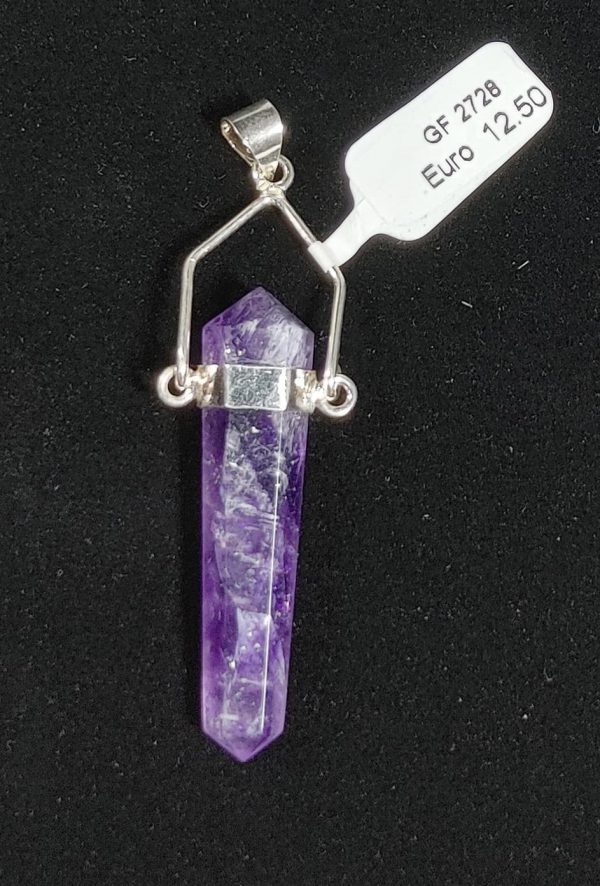 Amethyst Crystal Point Pendant #3