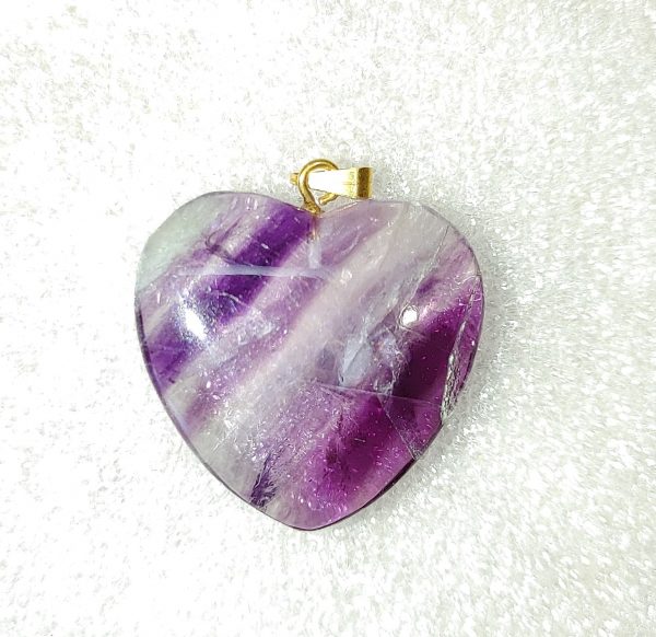 Genuine Fluorite Heart Pendant for Sale #1