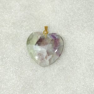 Genuine Fluorite Heart Pendant for Sale #2