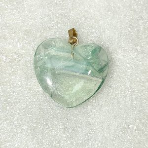 Genuine Fluorite Heart Pendant for Sale #3