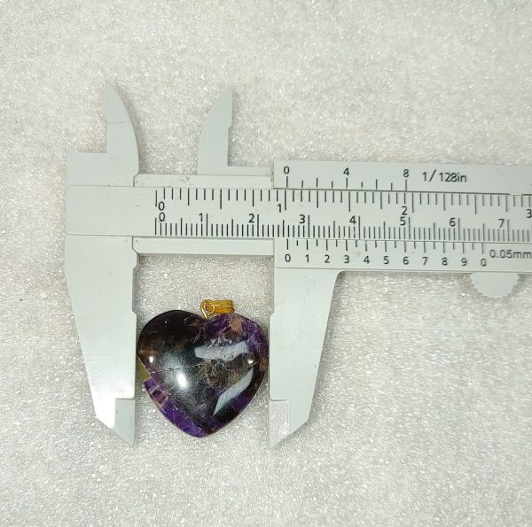 Genuine Fluorite Heart Pendant for Sale #4a