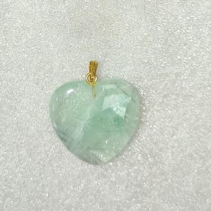 Genuine Fluorite Heart Pendant for Sale #5