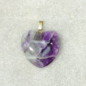 Genuine Fluorite Heart Pendant for Sale #6