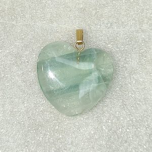 Genuine Fluorite Heart Pendant for Sale #7