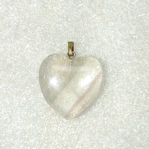 Genuine Fluorite Heart Pendant for Sale #8