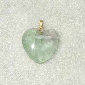 Genuine Fluorite Heart Pendant for Sale #9