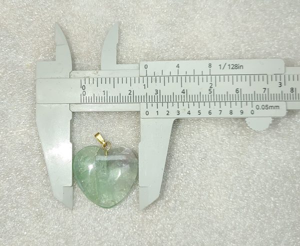 Genuine Fluorite Heart Pendant for Sale #9a