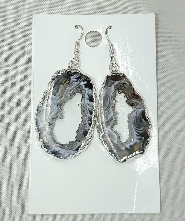 Geode Earrings #1 For Sale