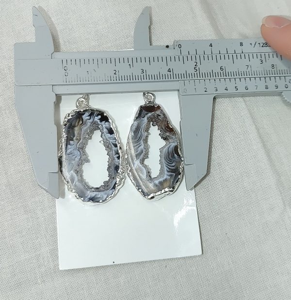 Geode Earrings #1a For Sale