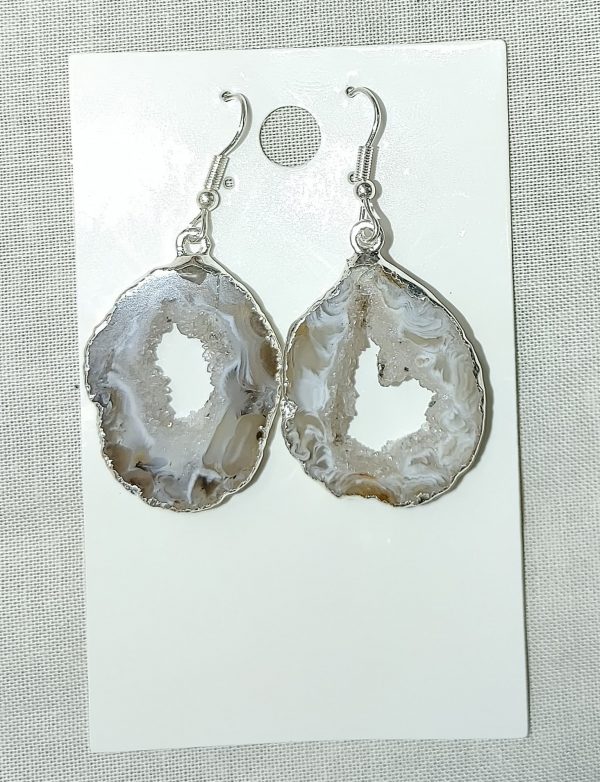 Geode Earrings #2 For Sale