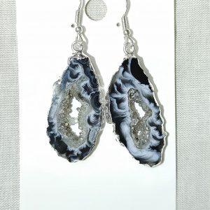 Geode Earrings #3 For Sale