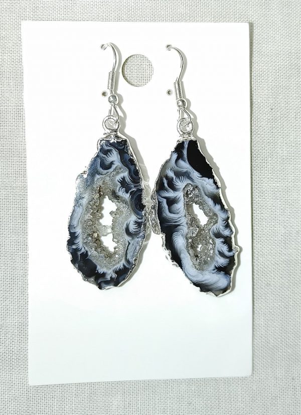 Geode Earrings #3 For Sale