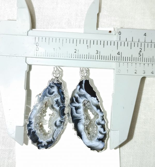 Geode Earrings #3a For Sale