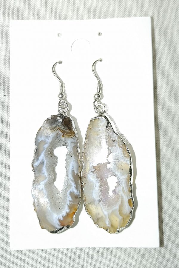 Geode Earrings #4 For Sale