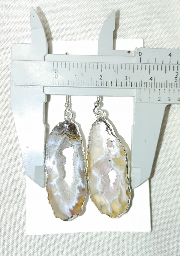 Geode Earrings #4a For Sale