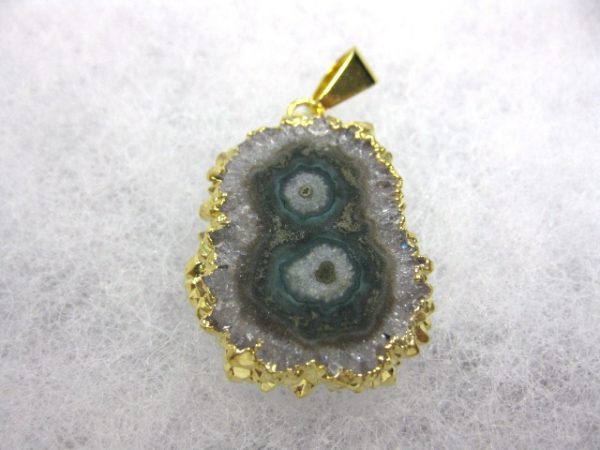 Gold Plated Amethyst Mineral Pendant For Sale #4