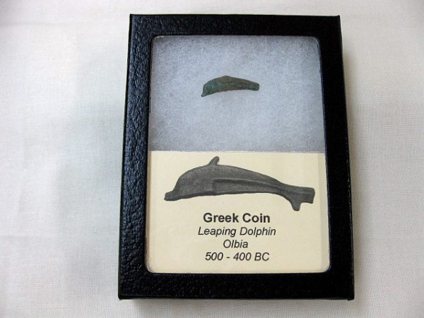 Genuine 500 – 400 BC in Age Ancient Greek Dolphin Coin From Olbia For Sale #3