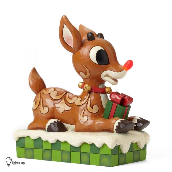 Large Rudolph with Lited Nose Collectible For Sale