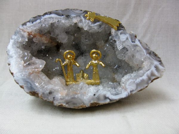 Genuine Medium Brazil Nativity Geode For Sale #1