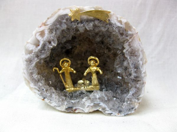 Genuine Medium Brazil Nativity Geode For Sale #4