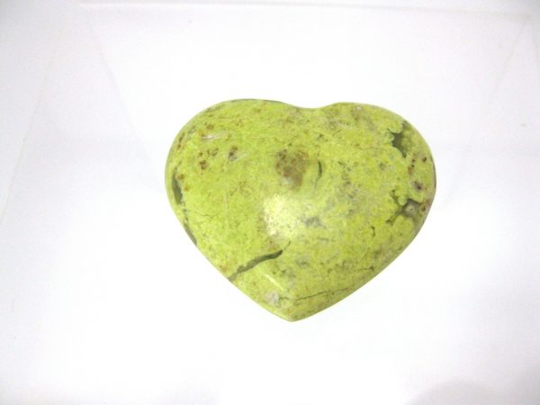 Genuine Green Opal Metaphysical Polished Mineral Heart from Madagascar for Sale. #11a