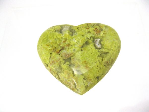 Genuine Green Opal Metaphysical Polished Mineral Heart from Madagascar for Sale. #12a