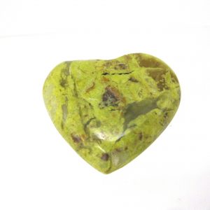 Genuine Green Opal Metaphysical Polished Mineral Heart from Madagascar for Sale. #4