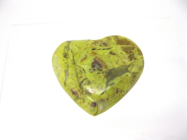 Genuine Green Opal Metaphysical Polished Mineral Heart from Madagascar for Sale. #4