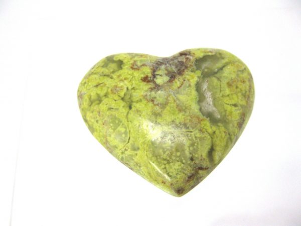 Genuine Green Opal Metaphysical Polished Mineral Heart from Madagascar for Sale. #5