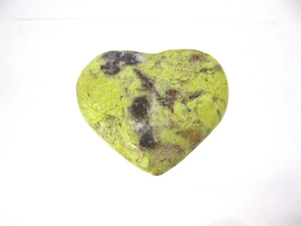 Genuine Green Opal Metaphysical Polished Mineral Heart from Madagascar for Sale. #6a