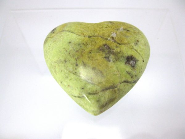 Genuine Green Opal Metaphysical Polished Mineral Heart from Madagascar for Sale. #7