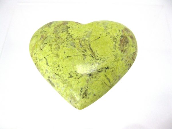 Genuine Green Opal Metaphysical Polished Mineral Heart from Madagascar for Sale. #9