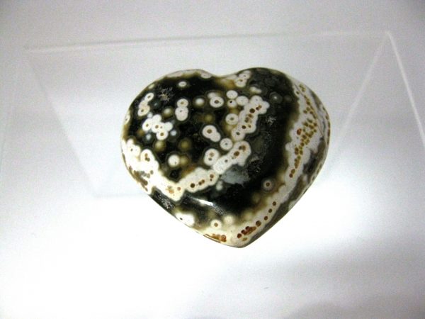 Genuine Ocean Jasper Metaphysical Polished Mineral Heart from Madagascar for Sale #2a