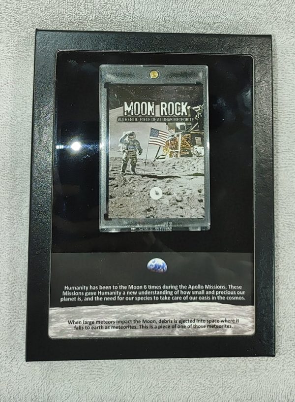 Moon Rock Lunar Meteorite Frame #4 For Sale