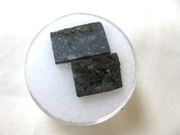 Meteorite Thin Slice in Gem Jar #17