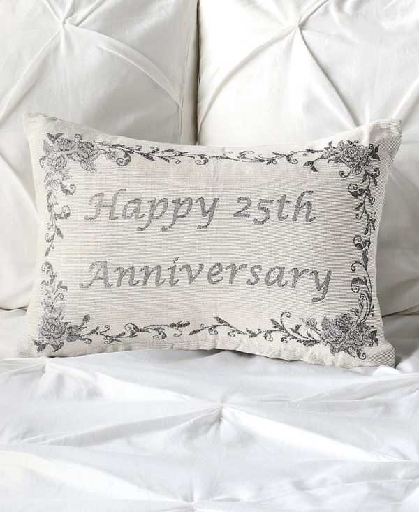 25th  Happy Anniversary Pillow