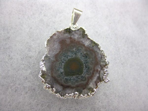 Silver Plated Amethyst Mineral Pendant For Sale #11