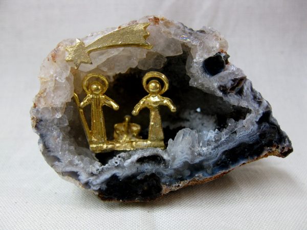 Genuine Small Brazil Nativity Geode For Sale #1