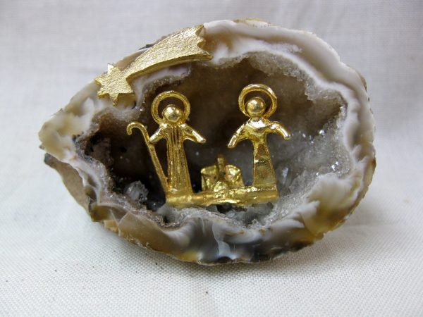 Genuine Small Brazil Nativity Geode For Sale #2