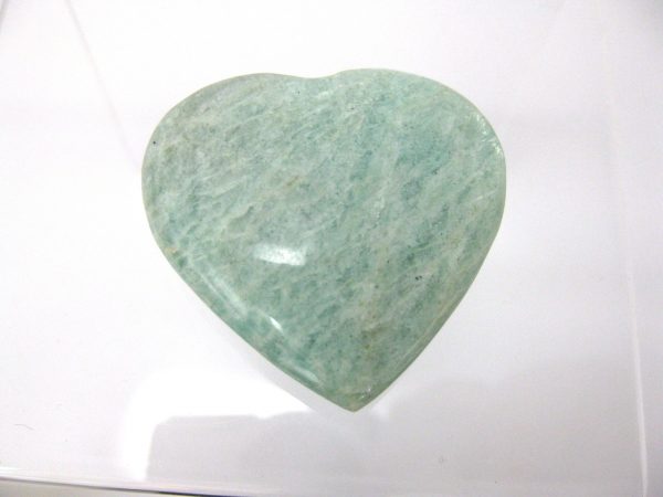 Genuine Amazonite Metaphysical Polished Mineral Heart from Madagascar for Sale. #1