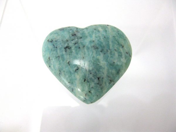 Genuine Amazonite Metaphysical Polished Mineral Heart from Madagascar for Sale. #10