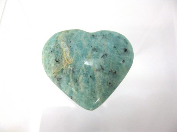 Genuine Amazonite Metaphysical Polished Mineral Heart from Madagascar for Sale. #10a