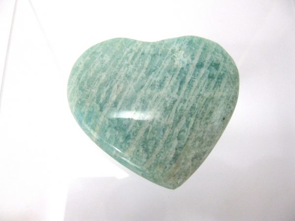 Genuine Amazonite Metaphysical Polished Mineral Heart from Madagascar for Sale. #11