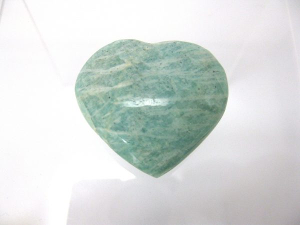 Genuine Amazonite Metaphysical Polished Mineral Heart from Madagascar for Sale. #12