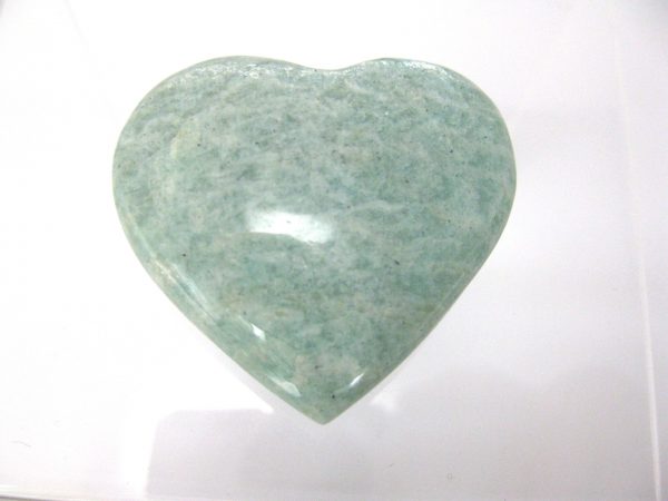 Genuine Amazonite Metaphysical Polished Mineral Heart from Madagascar for Sale. #2