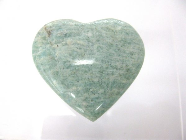 Genuine Amazonite Metaphysical Polished Mineral Heart from Madagascar for Sale. #2a