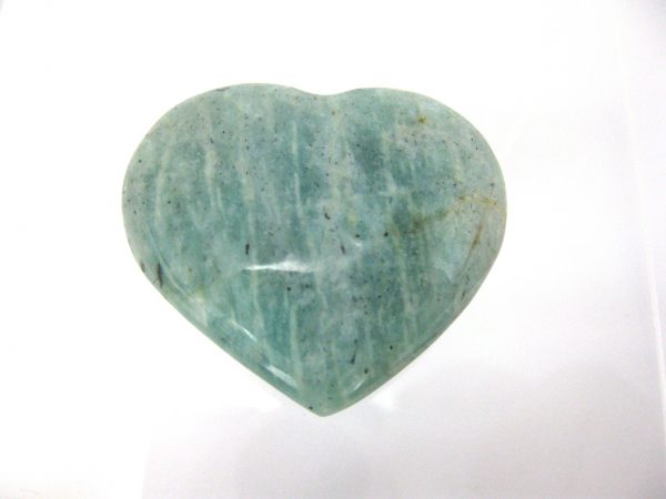 Genuine Amazonite Metaphysical Polished Mineral Heart from Madagascar for Sale. #3